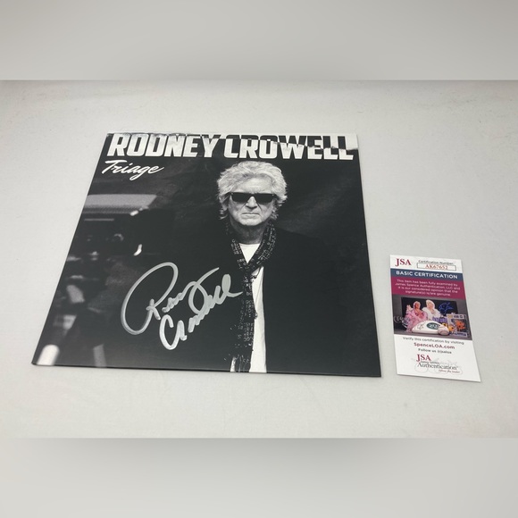 Rodney Crowell signed Triage Album JSA COA